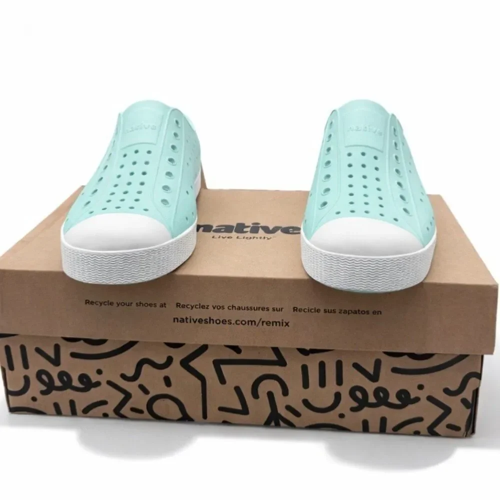 Native Jefferson Kids Slip-On Water Shoes Hydrangea Blue Size J3 Lightweight EVA